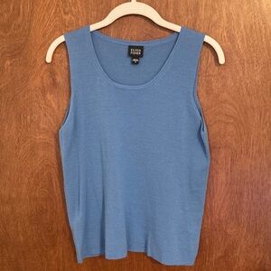 Eileen Fisher Dusty Blue Sleeveless Knit Tank